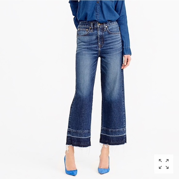point sur wide leg crop jeans